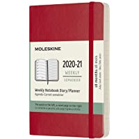 Moleskine - Agenda Semanal de 18 Meses- Agenda de Bolsillo 2020-2021- Agenda Semana Vista con Tapa Dura y Cierre…